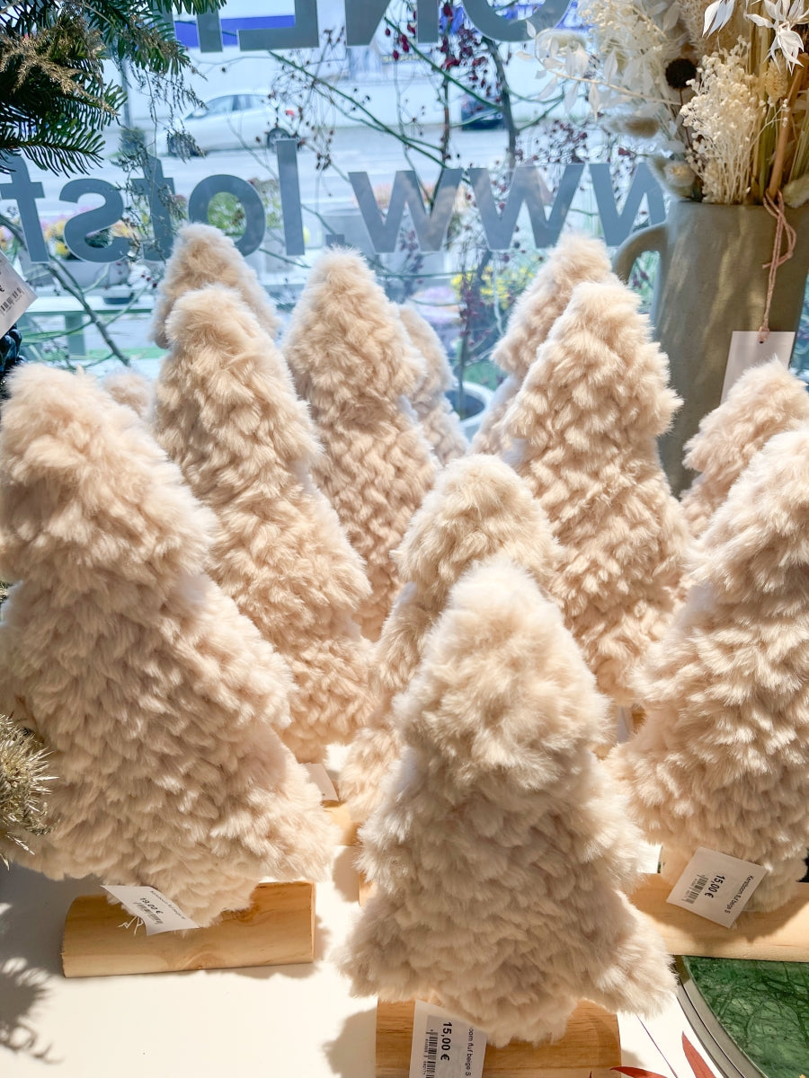 Kerstboom fluf beige S