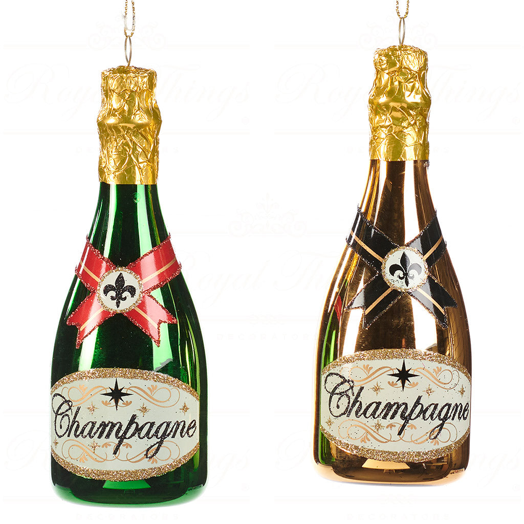 Kerstbal Champagne groen