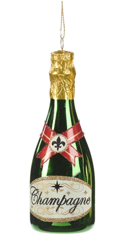 Kerstbal Champagne groen