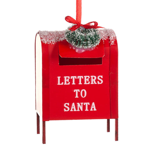 Kerstbal mailbox rood