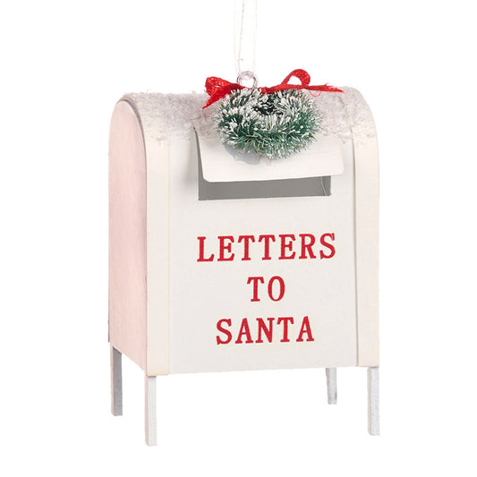 Kerstbal mailbox wit