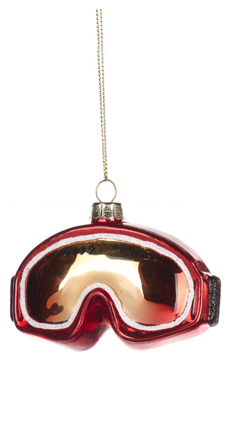 Kerstbal goggles rood