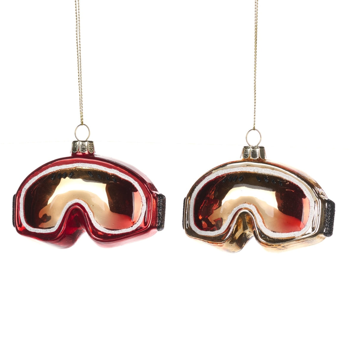 Kerstbal goggles rood