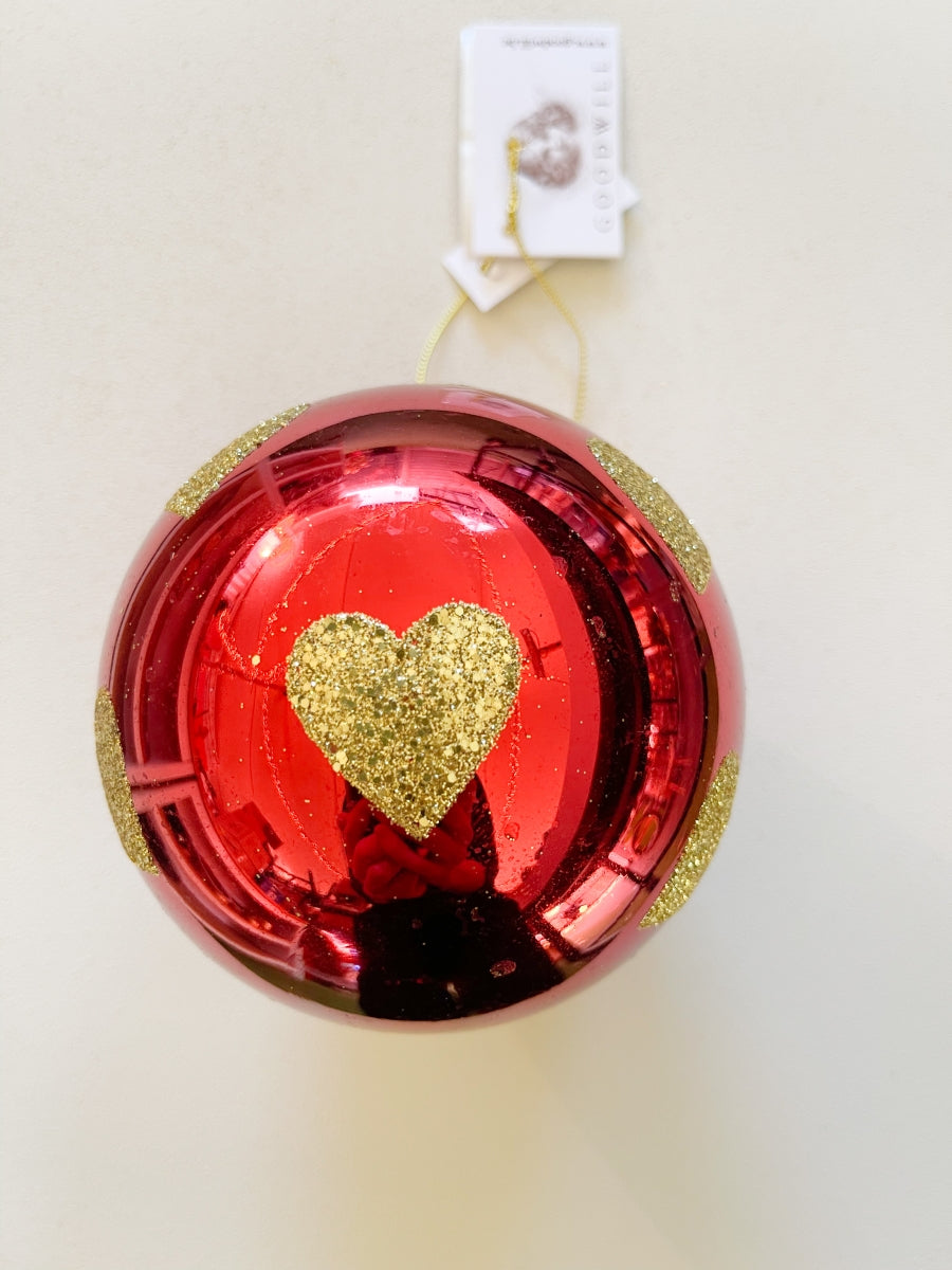 Kerstbal heart ball