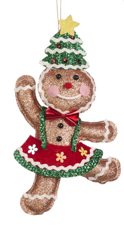 Kerstbal dancing gingerbread 2