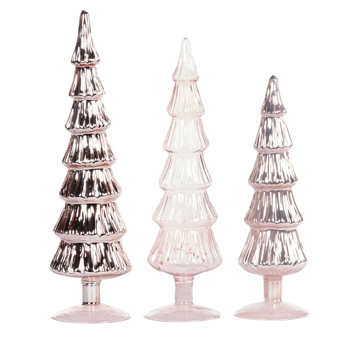 Kerstboom glas roos L