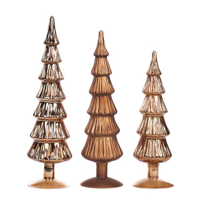 Kerstboom glas bruin S