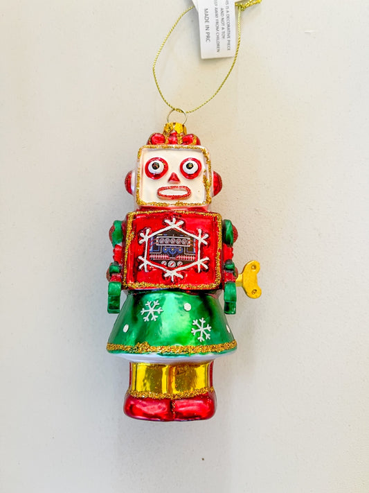 Kerstbal Robot Rok